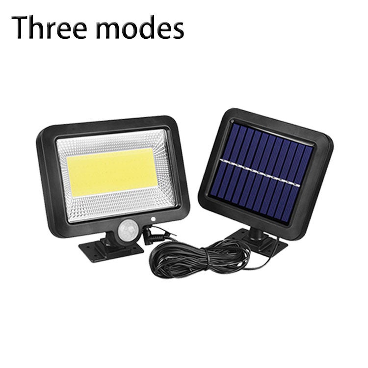 Reflektor solarny LED – z czujnikiem ruchu – wodoodporny – oświetlenie szerokokątne – kabel 5 metrów