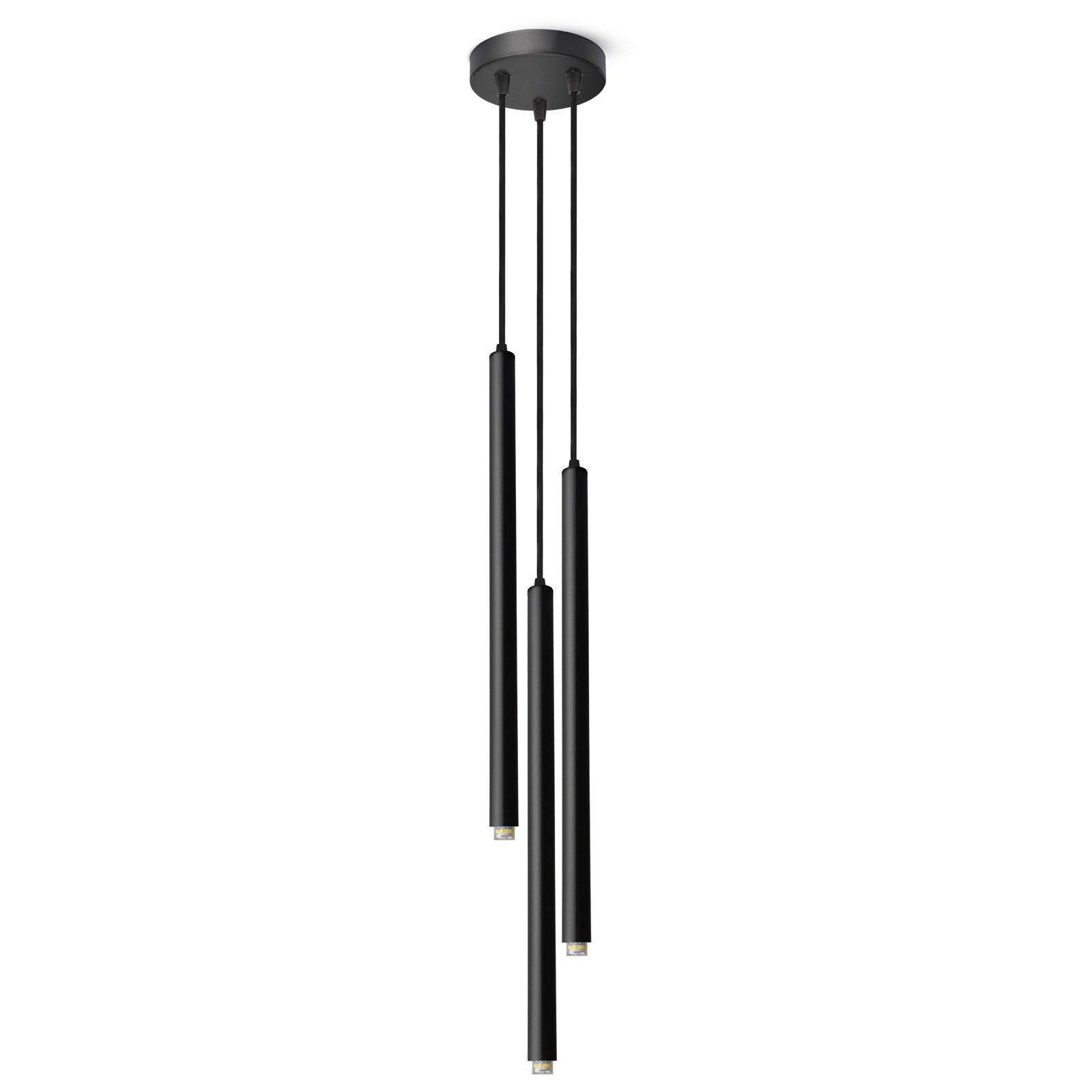 Lampa wisząca sufitowa laser sopel tuba 854-ez3 czarna g9 3-punktowa led