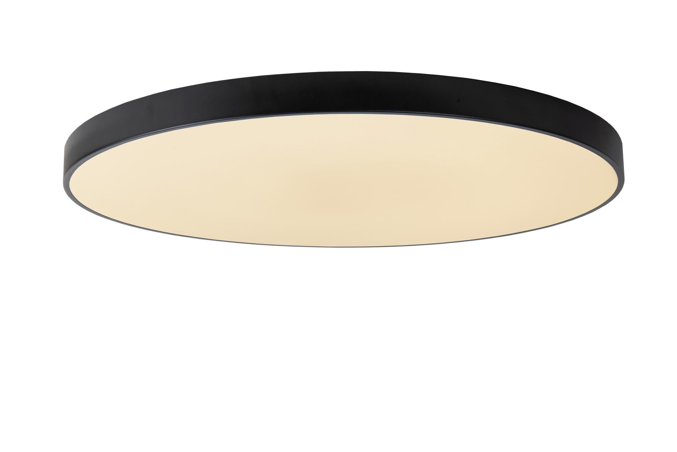 Plafon okrągły UNAR LED 80W Ciepła biel 5600lm czarno-biały wym:5x80x80cm IP20 Lucide
