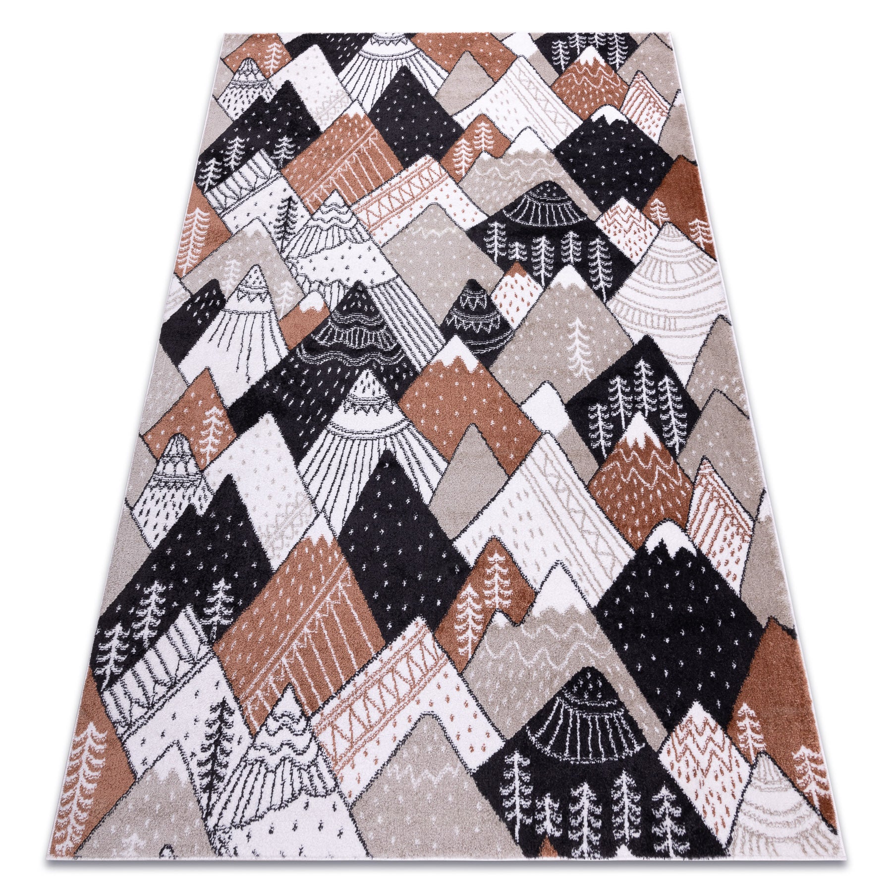 Dywan FUN Tops dla dzieci, góry, szczyty krem 140x190 cm