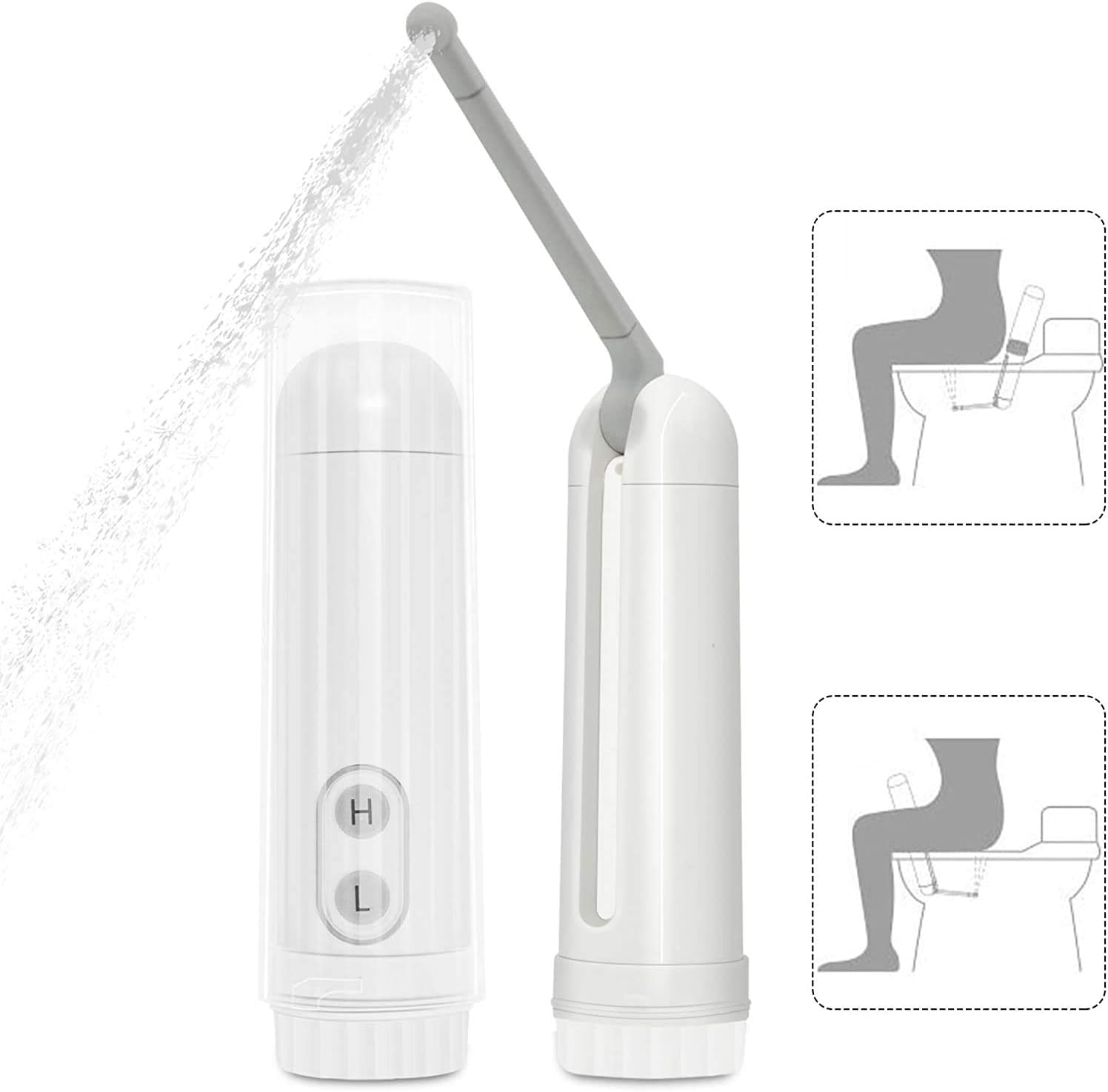 Bidet podróżny, wodoodporny elektryczny bidet z automatyczną folią dekompresyjną i dyszą regulowaną w zakresie 180 stopni, do mycia niemowląt, pielę