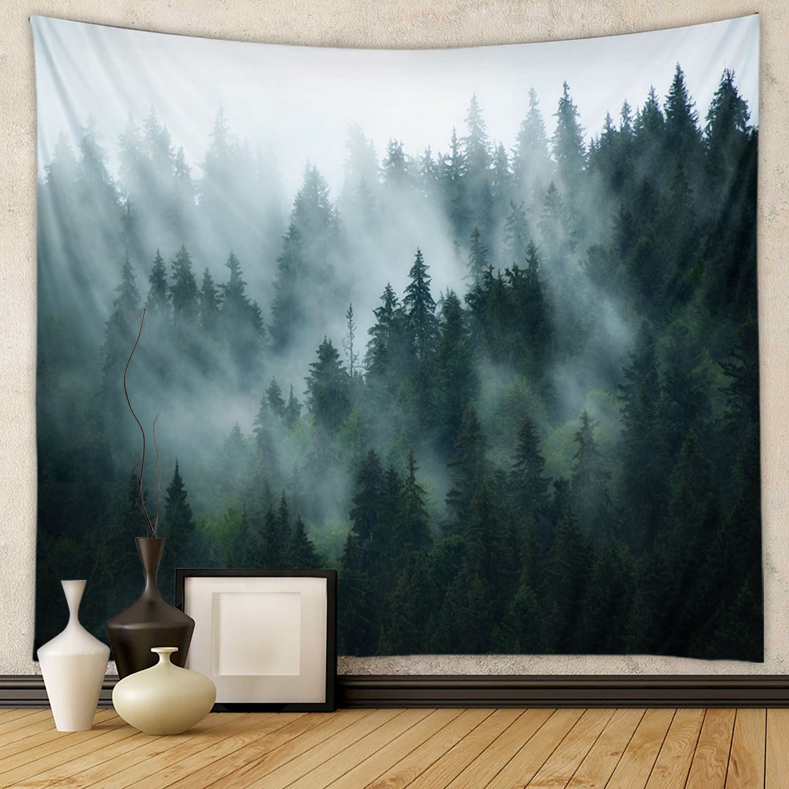 Naturalny gobelin z tropikalnym krajobrazem, 150X200CM, odpowiedni do dekoracji salonu, sypialni, mieszkania, gospodarstwa, akademika