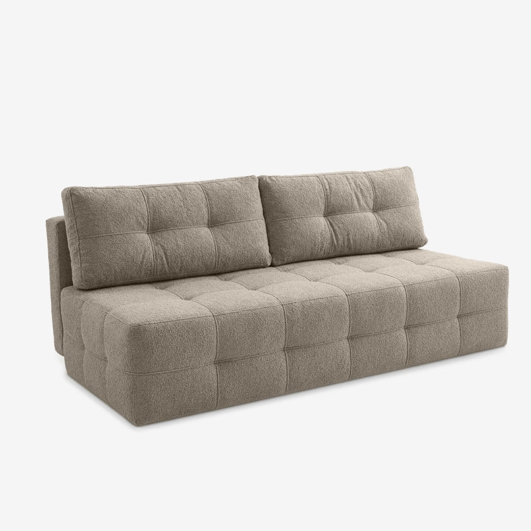 Sofa Rozkładana Kanapa z Funkcją Spania Dwuosobowa Do Salonu Beżowa MORANA