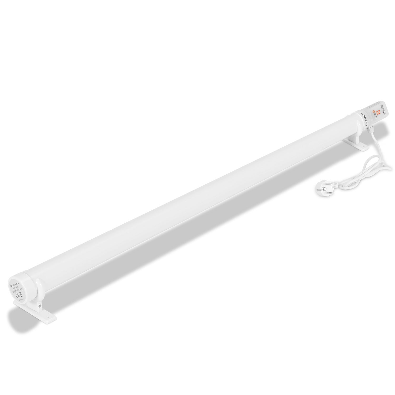 Elektryczny grzejnik rurowy 240 W do szklarni i hydroponiki, 1250 mm, z timerem, biały