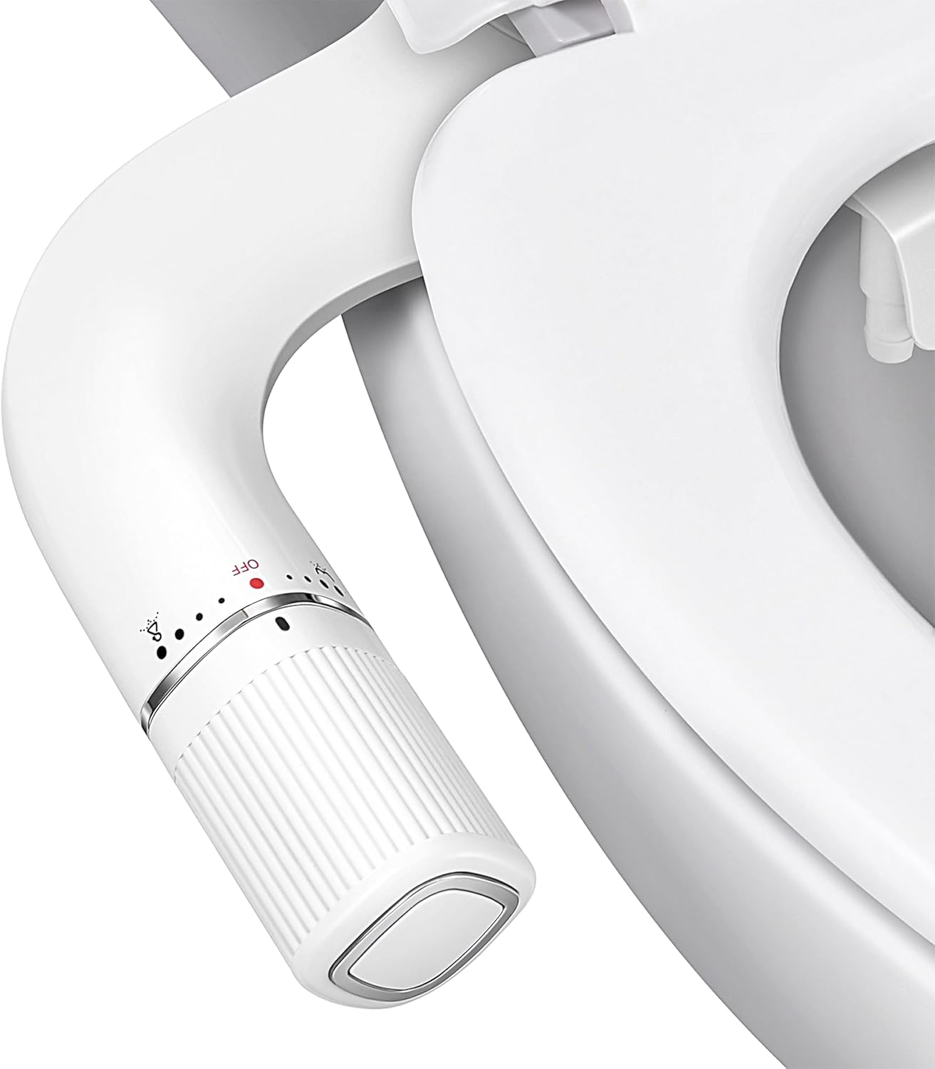 Bidet pośladkowy - podwójna dysza z regulowanym ciśnieniem wody - samoczyszczący - samoczyszczące spłukiwanie - 1 sztuka - biały