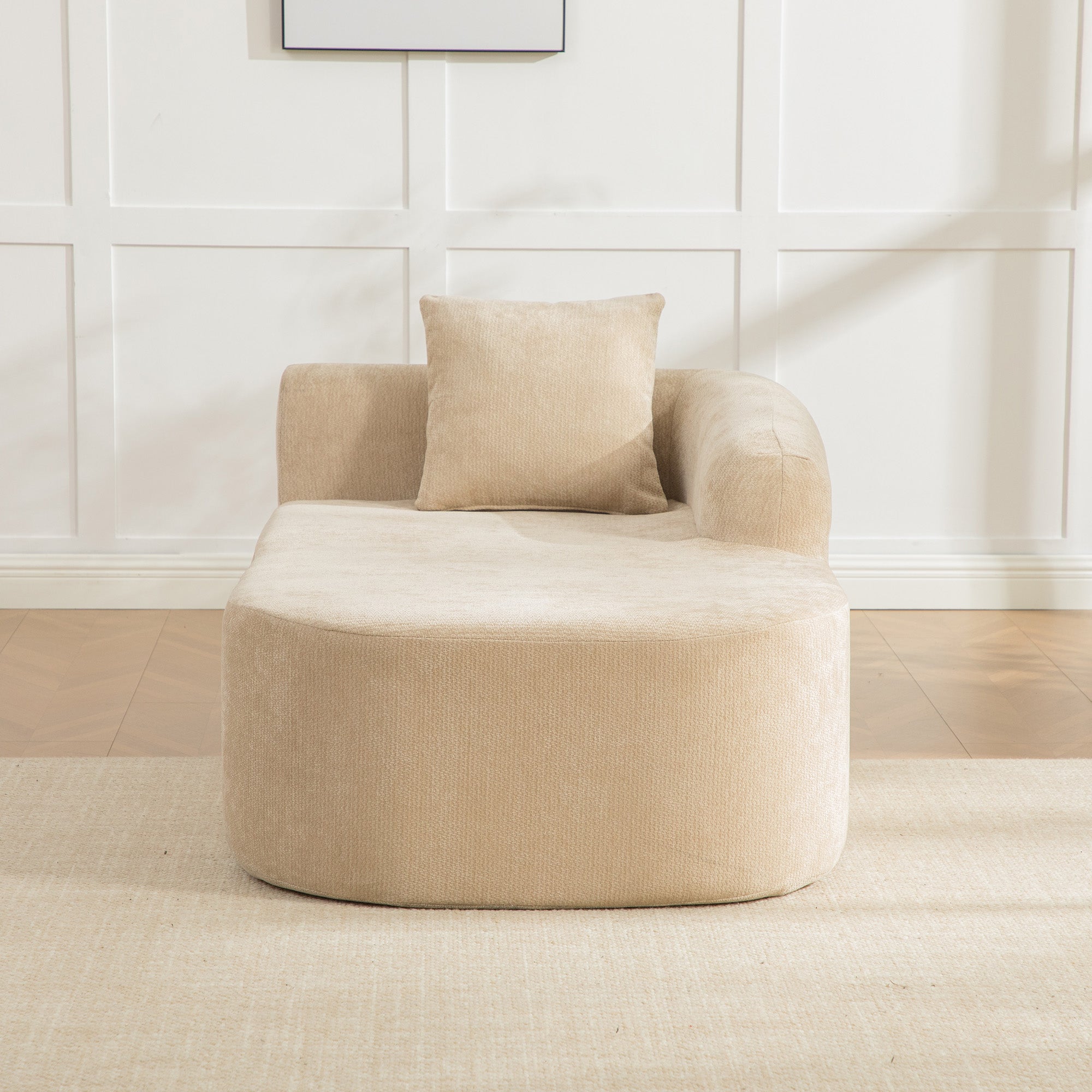 Modułowa sofa kompresyjna wykonana z tkaniny szenilowej wypełniona pianką wysokoelastyczną 30D. Łatwy do przenoszenia i z antypoślizgową podstawą