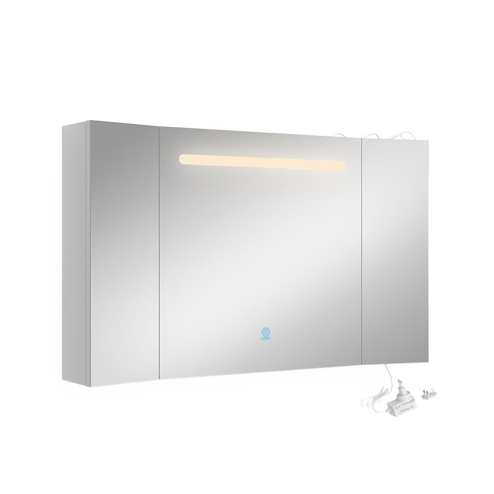 Vicco Szafka z lustrem w łazience Curved, Biały, 100 x 60 cm