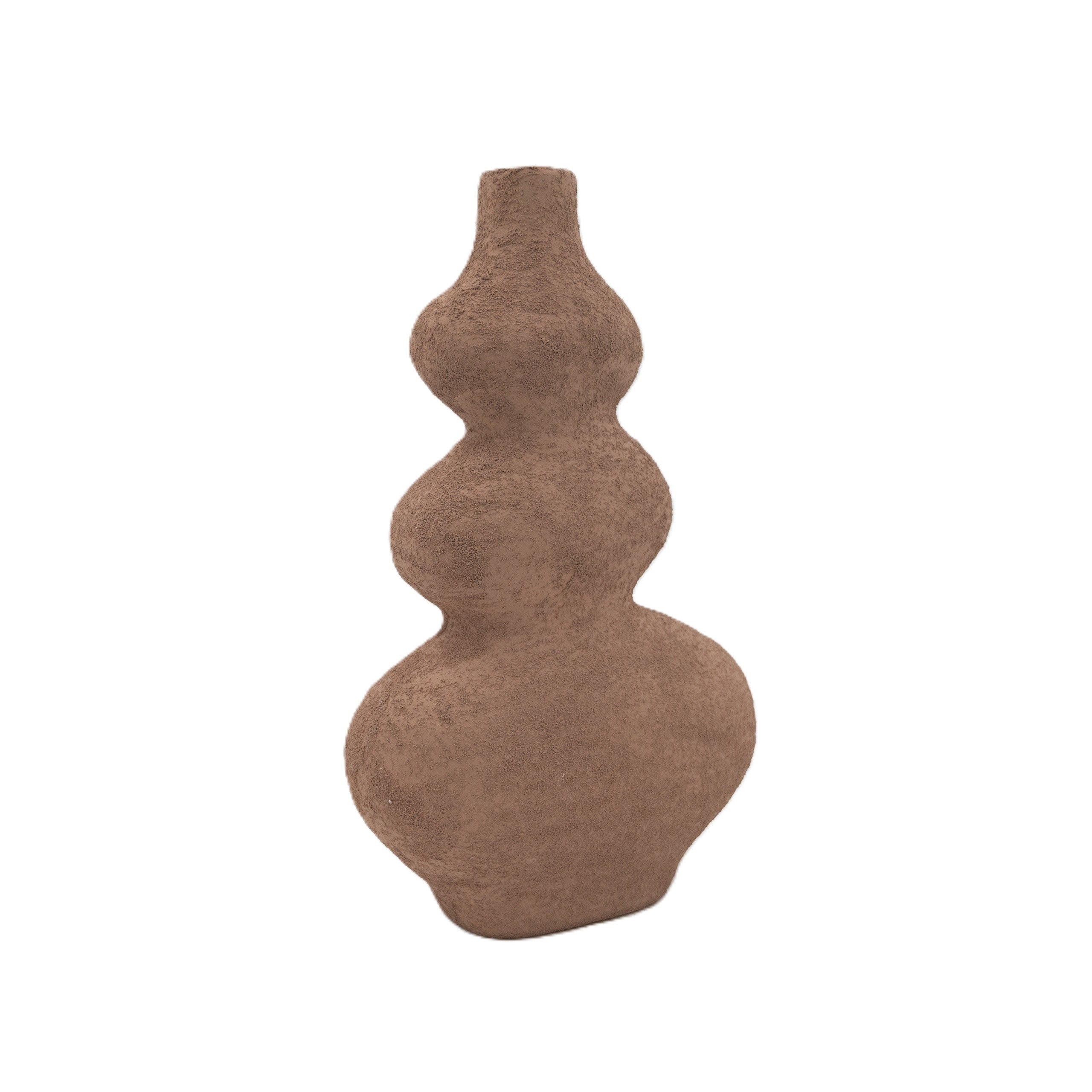 Wazon ceramiczny ozdobny Tekstura 5 brąz 19x30cm