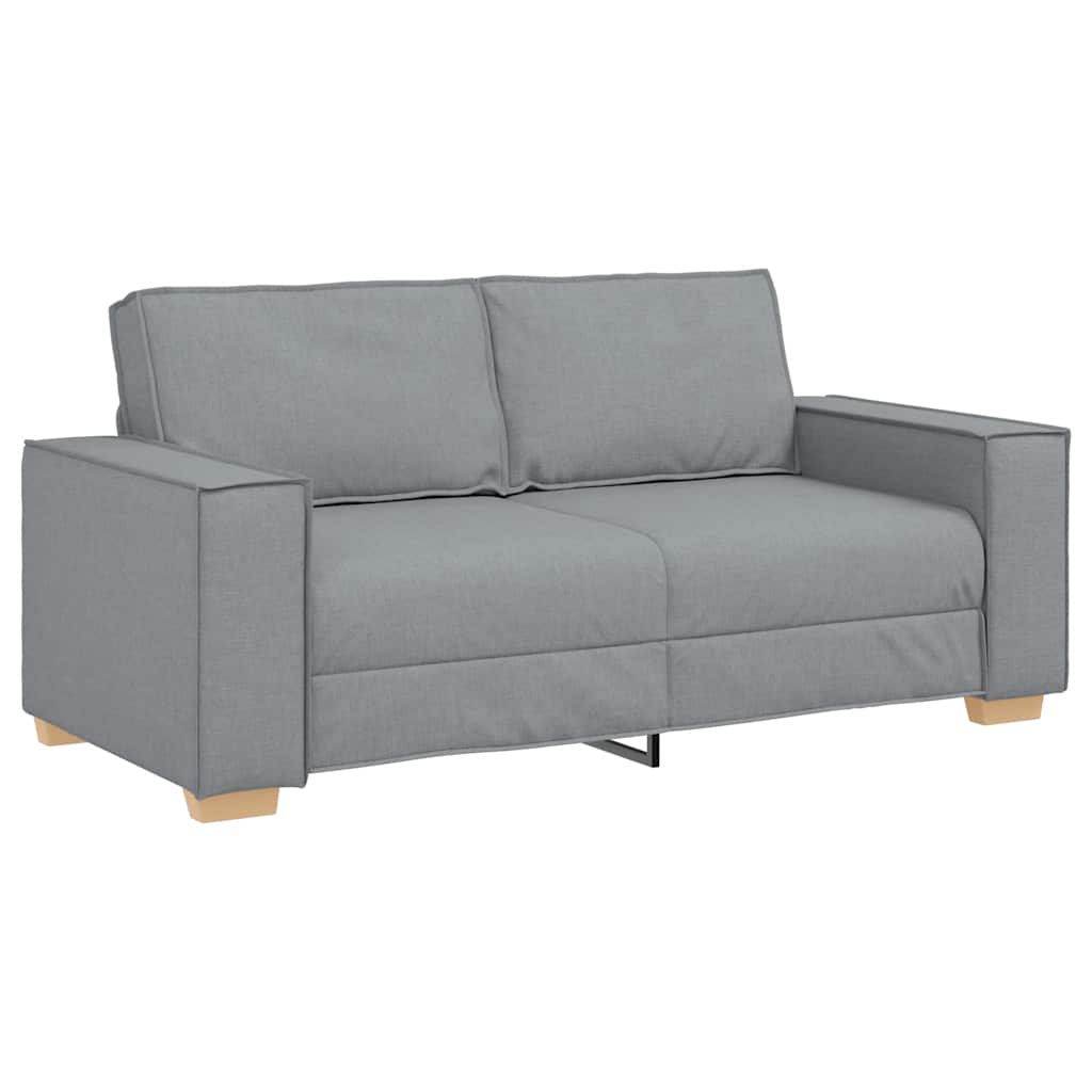 Sofa 2-osobowa Jasnoszara 180x78x84 cm Tkanina