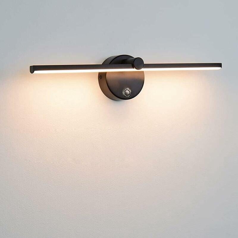 Lampy LED do lustra z funkcją przyciemniania z przełącznikiem, obrotowa lampa łazienkowa 300° LED 8W 4000K lampa do lustra w łazience.