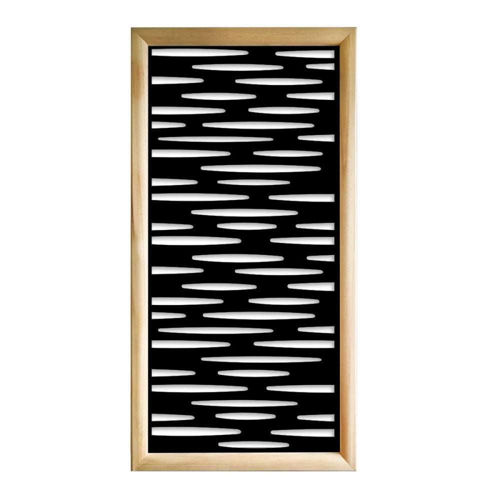 PUDDLE - Prostokątne moduły dekoracyjne z drewna i PVC - Rozmiar 47x94 cm - Grubość 47 mm - Kolor wewnętrzny CZARNY