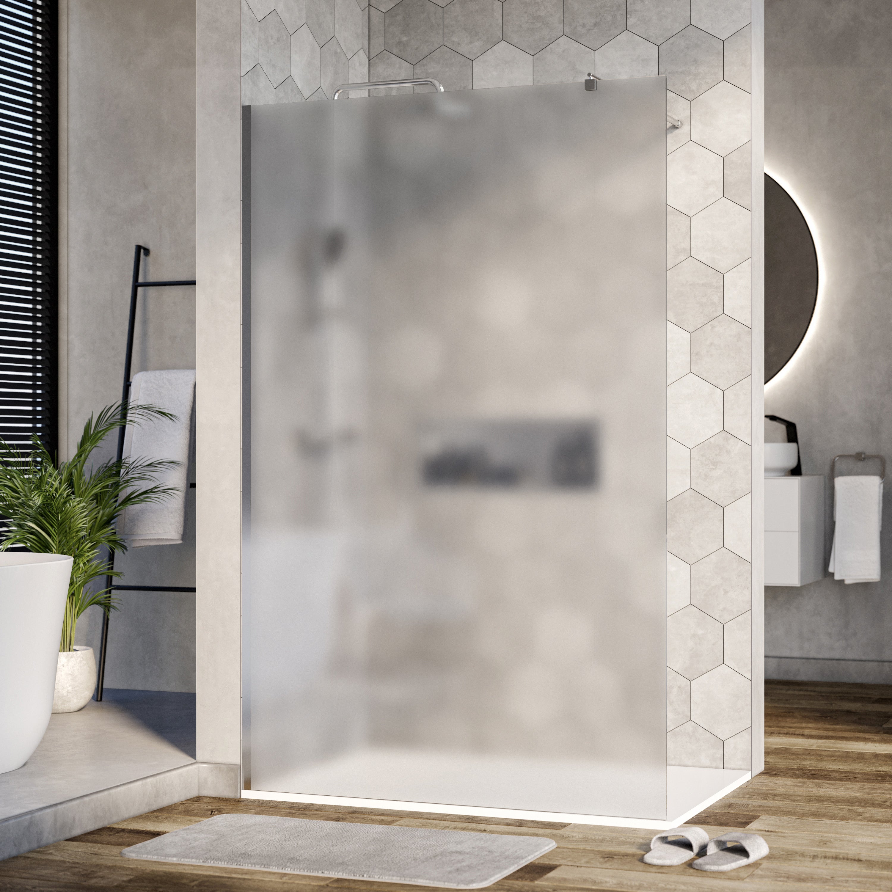 Bernstein Ścianka prysznicowa Walk-In EX101 szkło matowe 10 mm szer. 140 cm