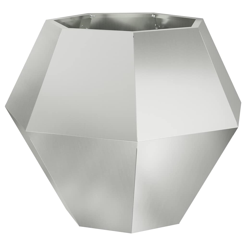 Donica Srebrny 75 x 75 x 60 cm Stal Galwanizowana