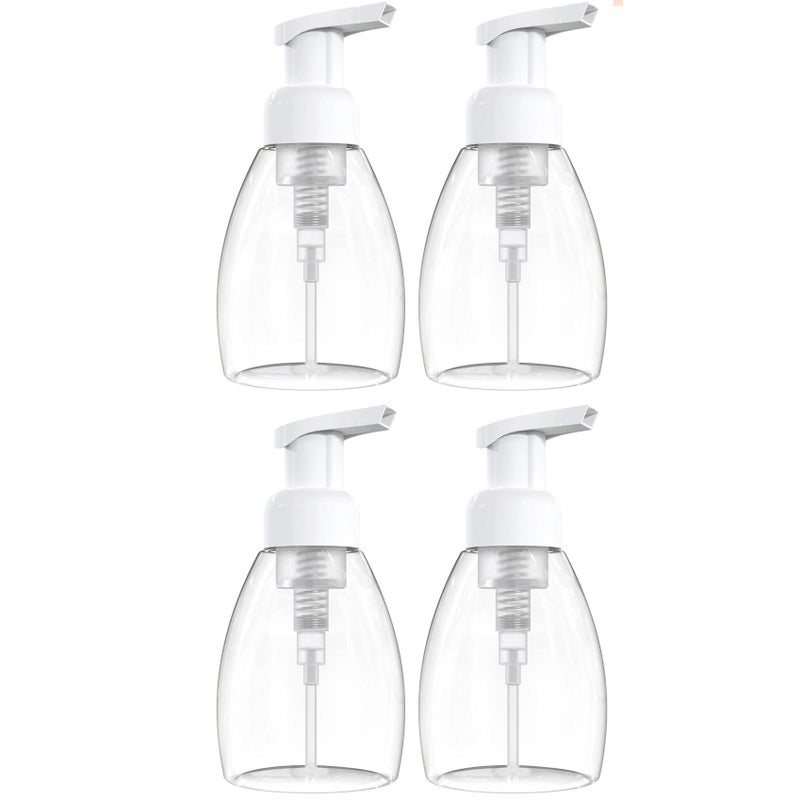 Dozownik mydła w pianie 250 ml, 4 dozowniki mydła w płynie z pompką, dozownik płynu do mycia naczyń, butelki z pompką wielokrotnego napełniania
