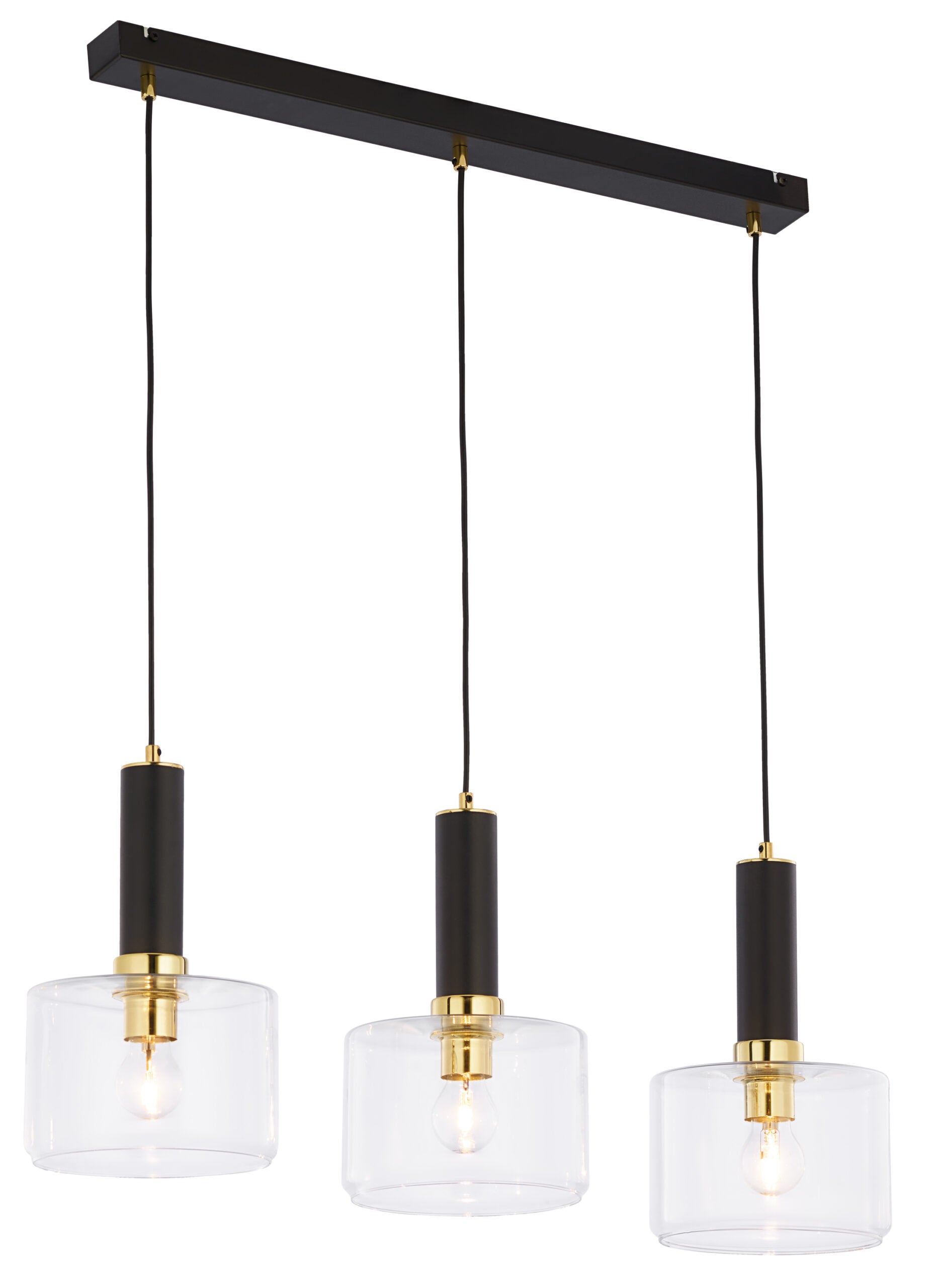 Lampa wisząca VANES Jupiter złoty/czarny E27 77x20x39-80 cm 1 szt.