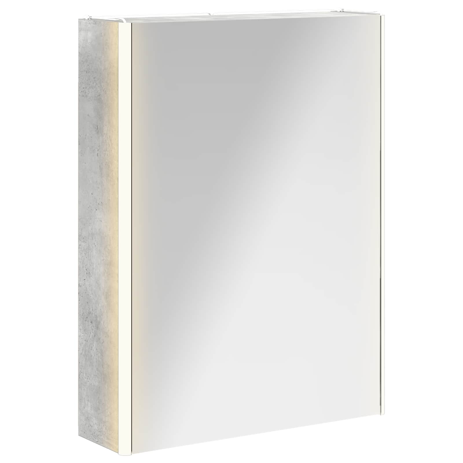 Szafka z lustrem do łazienki Betonowy szary 53,5 x 15,5 x 70 cm