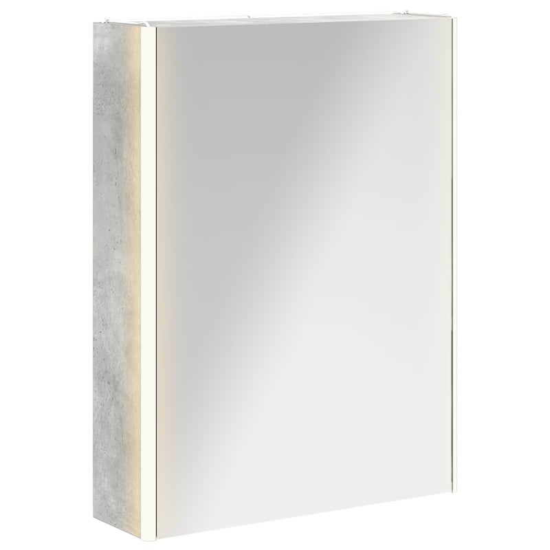 Szafka z lustrem do łazienki Betonowy szary 53,5 x 15,5 x 70 cm