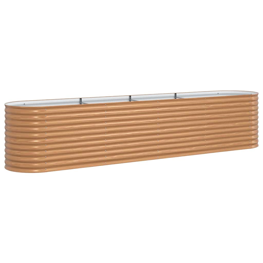 Podniesiony grządka Brązowy 400 x 80 x 81 cm Stal