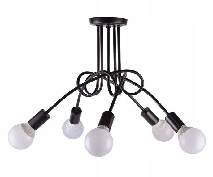 Lampa Sufitowa Wisząca Toolight 5392252 5 Paradise Czarny