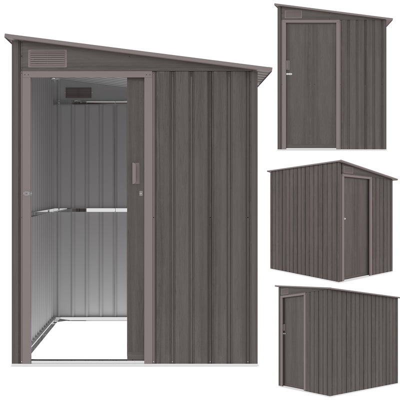 Domek Ogrodowy Narzędziowy na Narzędzia Szopa JASPER 150x194cm Metalowy 1 szt