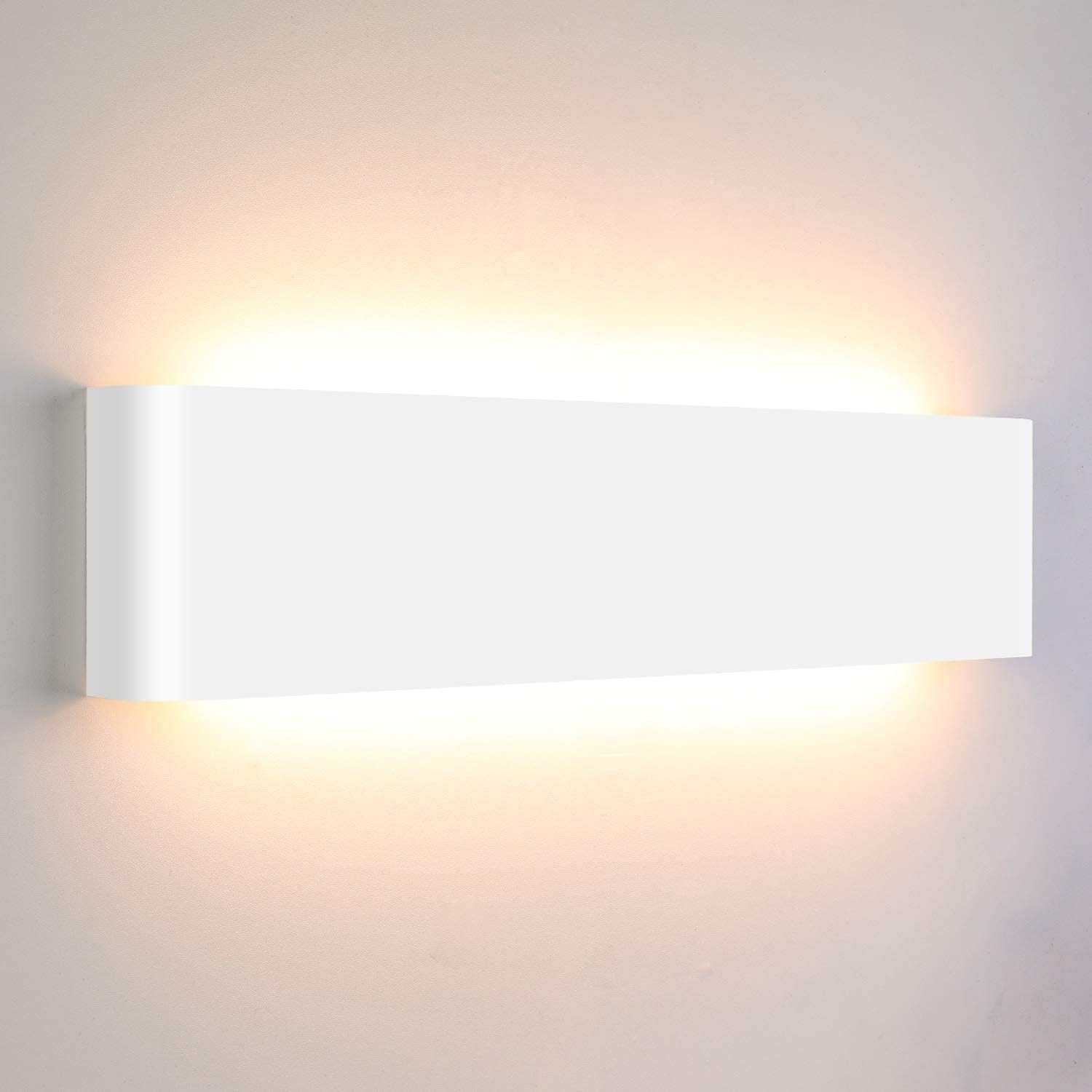 Kinkiet wewnętrzny LED o szerokości 24 cm, 14 W, biały, odpowiedni do sypialni, klatek schodowych, korytarzy, hoteli, ciepłe białe światło.