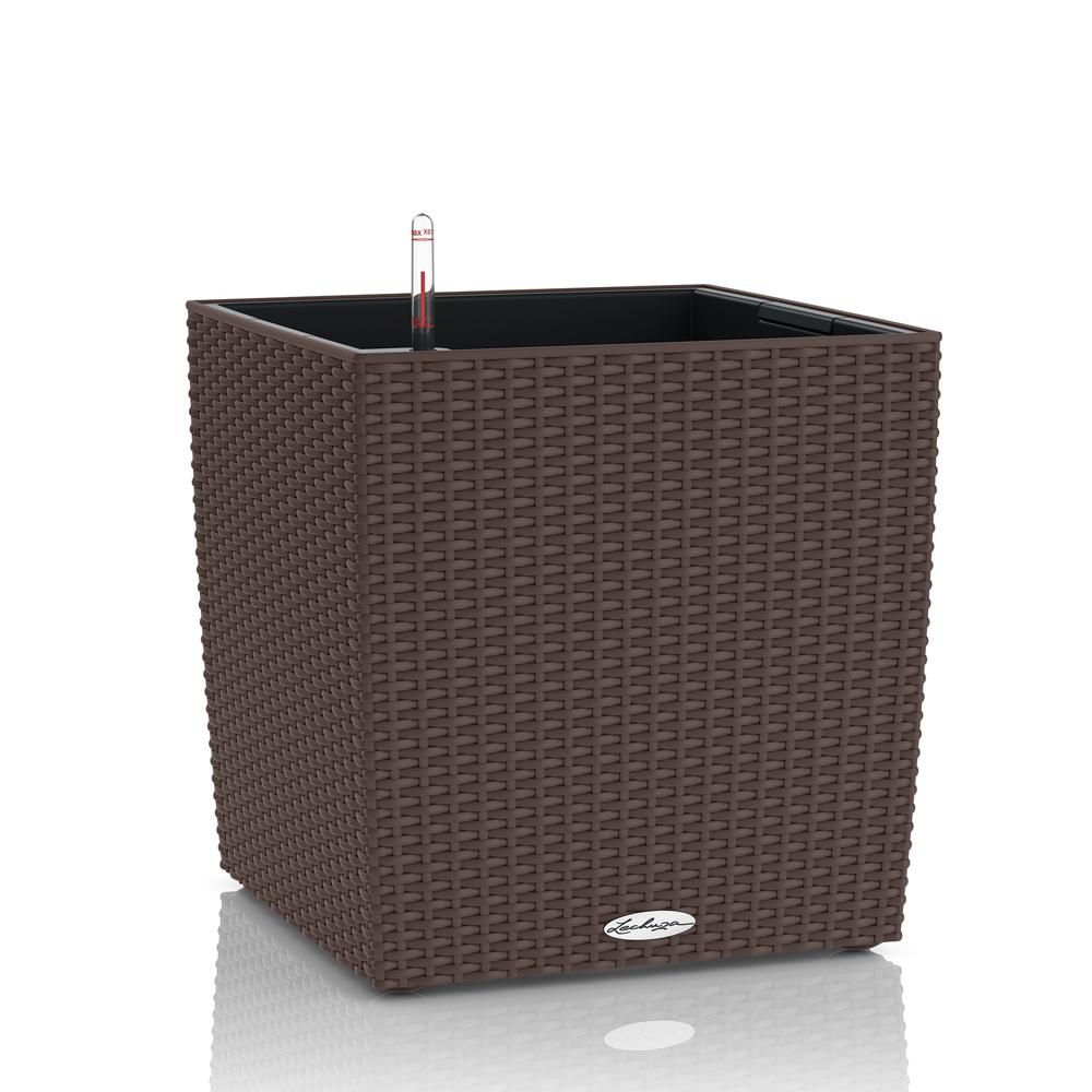 Doniczka Lechuza Do Domu Ogrodu CUBE Cottage 40/40/40 Mokka 1 szt