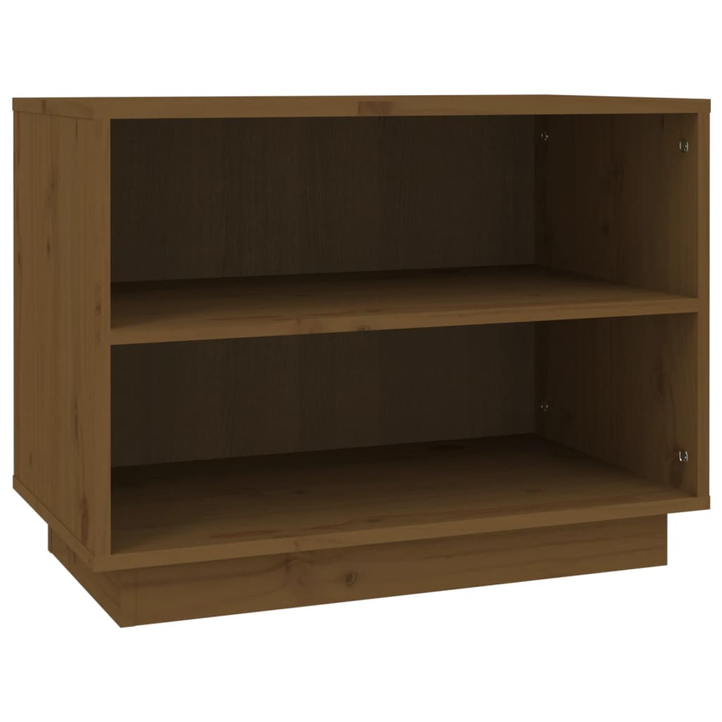 Szafka na buty z litej sosny brąz miodowy 60x34x45 cm