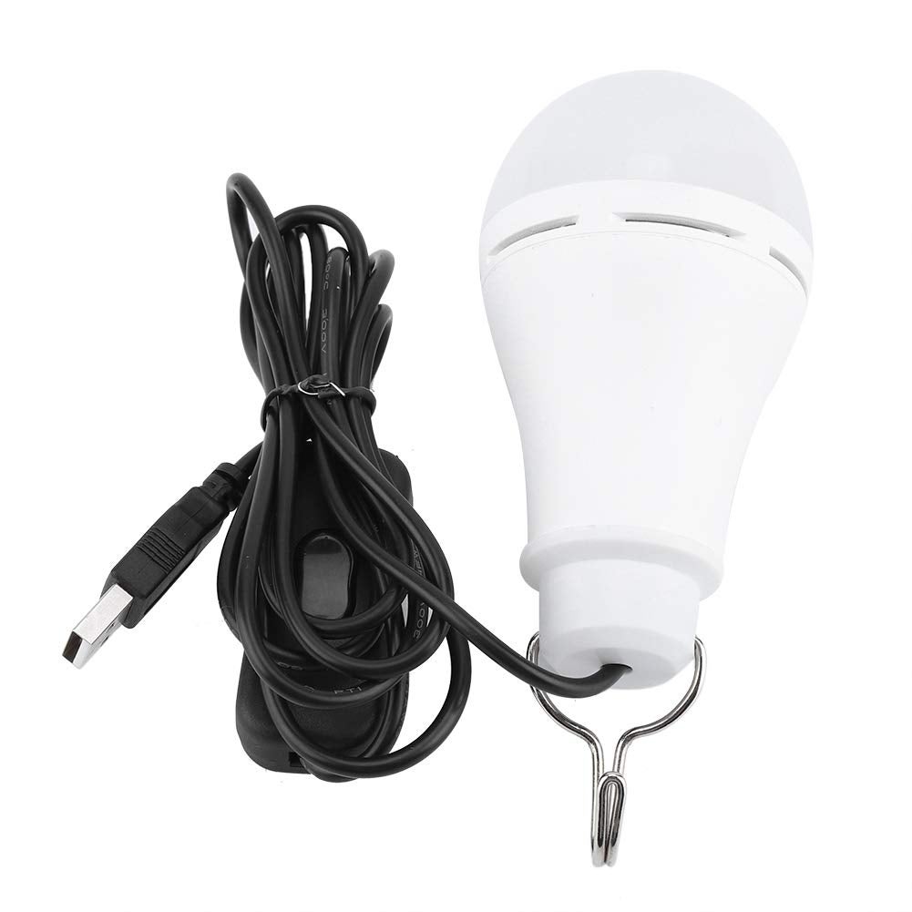 Ściemniana lampka nocna LED USB, przenośna żarówka do oświetlenia awaryjnego na kempingu