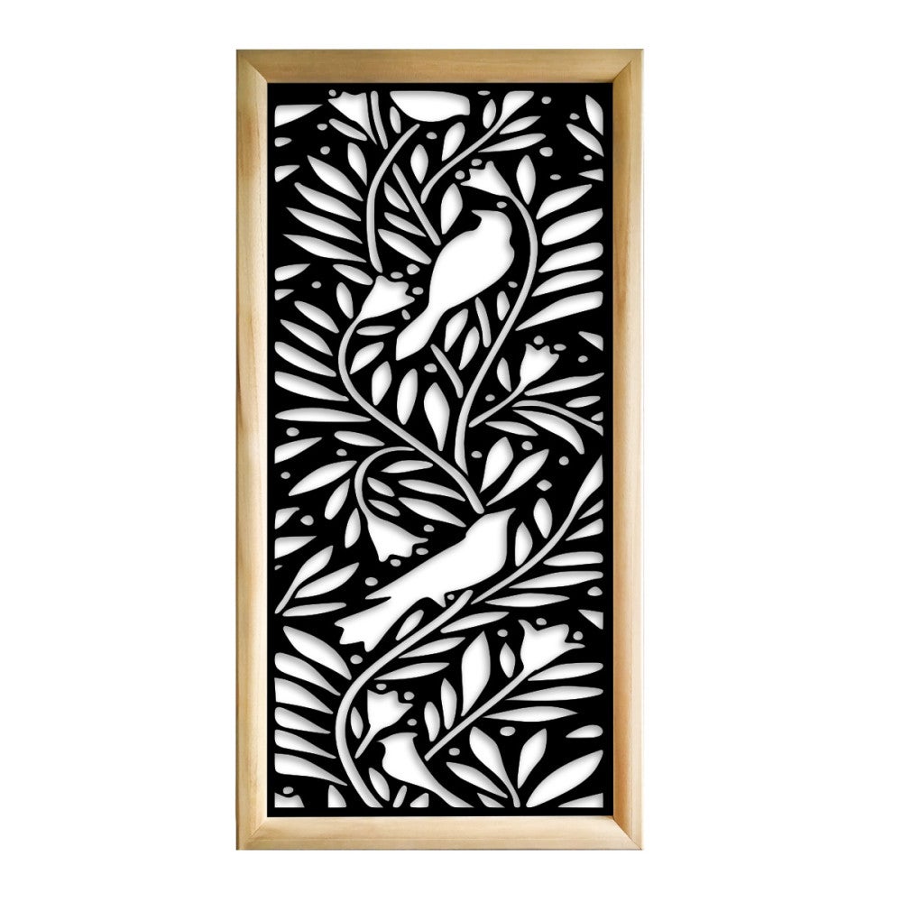 COLIBRI - Prostokątne moduły dekoracyjne z drewna i PVC - Rozmiar 73x148 cm - Grubość 64 mm - Kolor wewnętrzny CZARNY