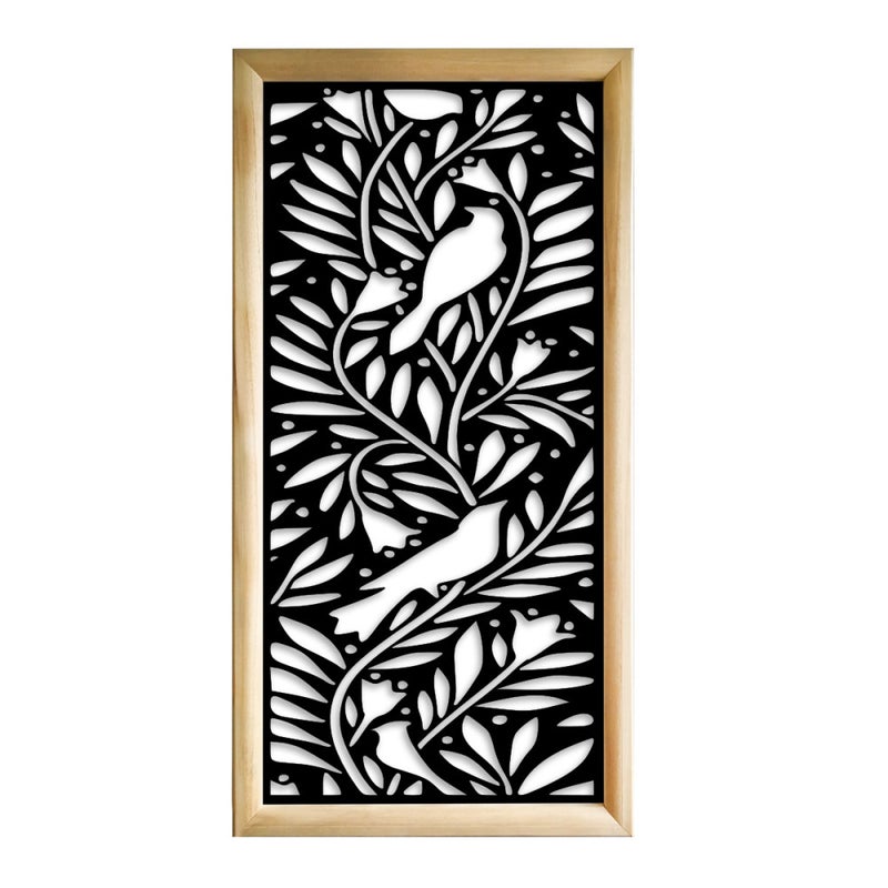 COLIBRI - Prostokątne moduły dekoracyjne z drewna i PVC - Rozmiar 73x148 cm - Grubość 64 mm - Kolor wewnętrzny CZARNY