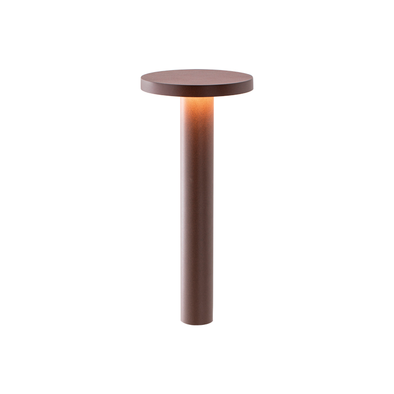 Słupek oświetleniowy LED TIBERIO 10W 82° IP65 4000K 20D 45cm w wykończeniu aluminiowym Corten - Profesjonalne oświetlenie zewnętrzne do ogrodów