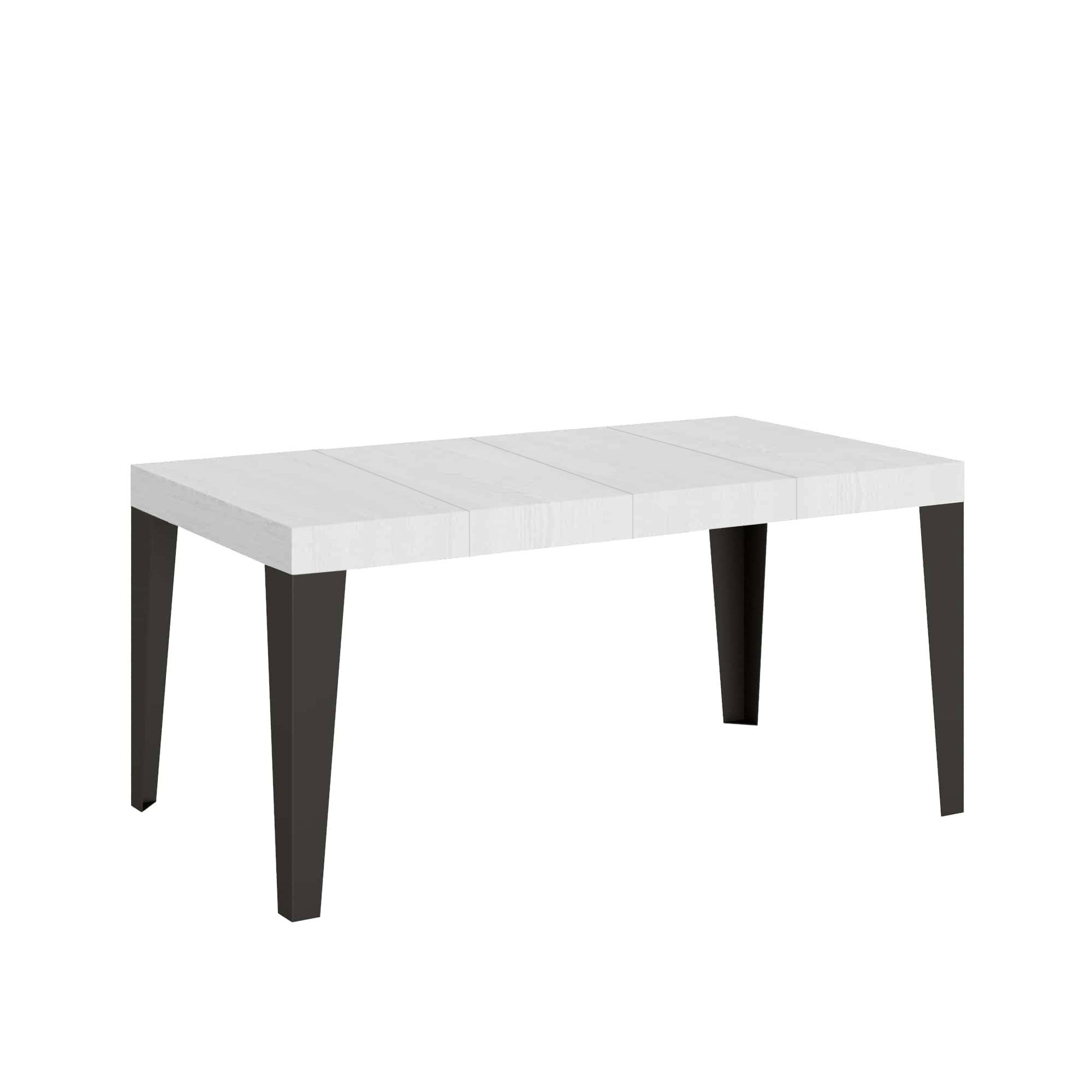 Stół rozkładany 90X120/224 cm Flame Premium Biały Jesion Stelaż Antracyt