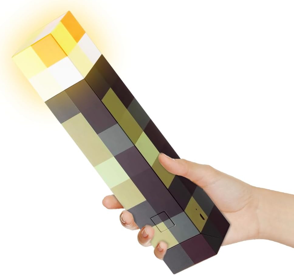Latarka My World, lampa ścienna w kształcie pochodni czterokolorowa, ładowalna lampka nocna 28 cm, lampa ścienna dla dzieci, prezent