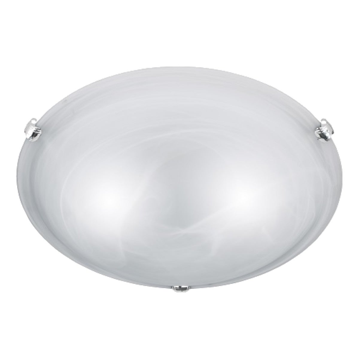 Plafon Adrian okrągły srebrno-biały 2xE27x40W wym: 10 x 40 cm IP20 szkło Trio
