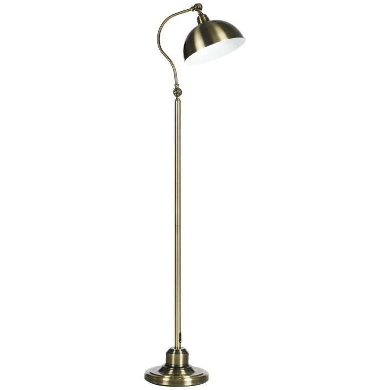Lampa podłogowa 42 × 25.5 × 152 cm, Bronze, metal, E27, 40 W, do salonu i sypialni, dekoracyjne stabilne oświetlenie z abażurem