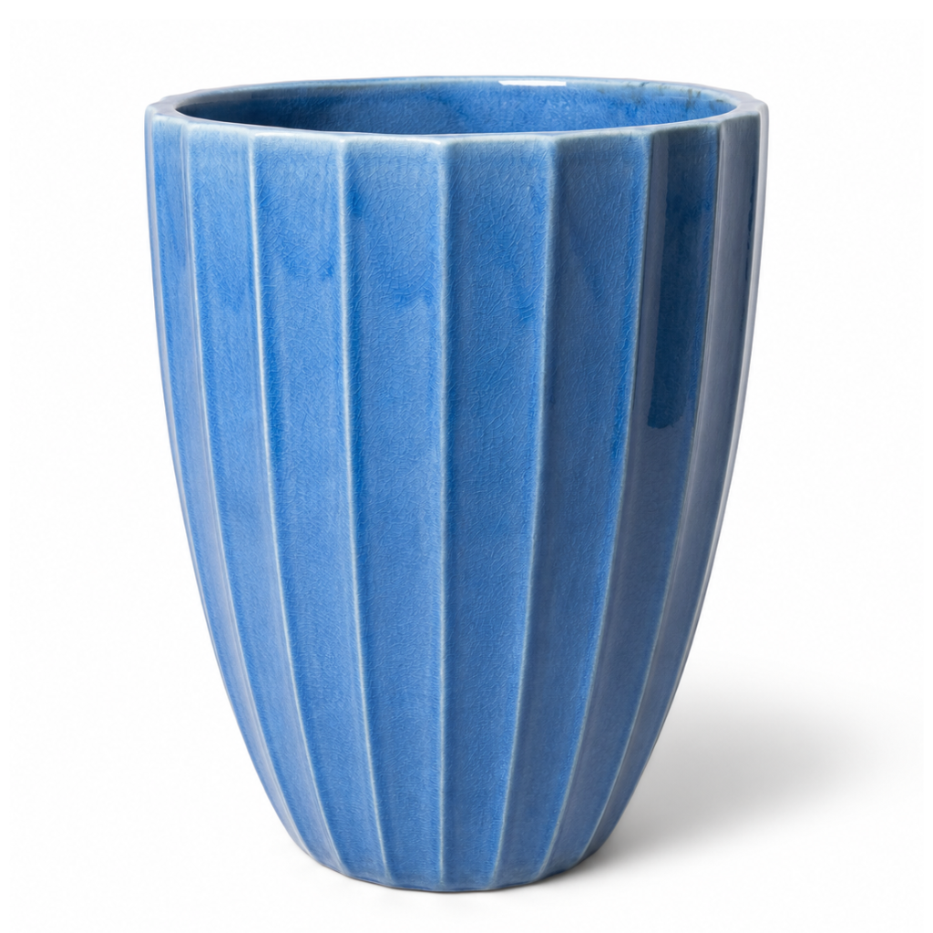 Donica ceramiczna Provencelia HUGO Turkusowy, sred.55 x H71 cm, mrozoodporna, rękodzieło, szkliwiona