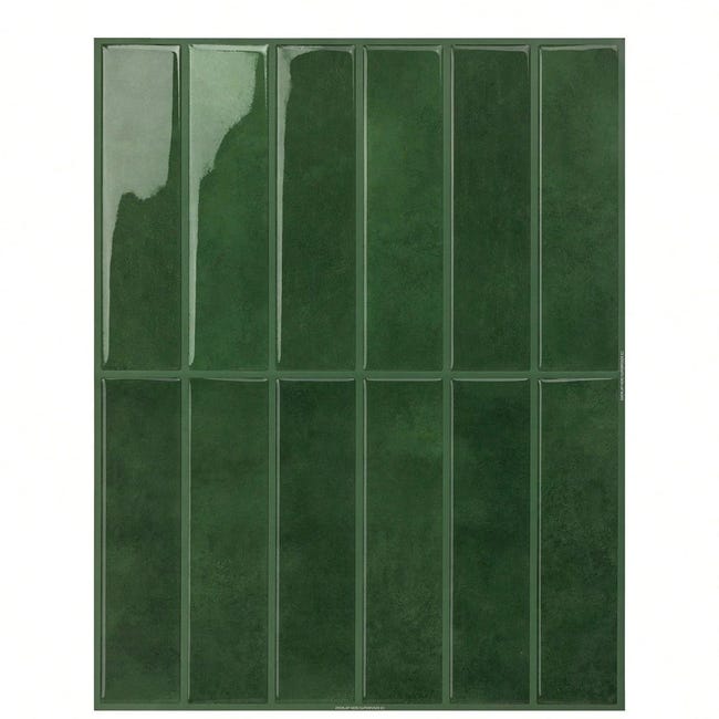 12 wodoodpornych i olejoodpornych pasków samoprzylepnych do płytek ceramicznych, naklejek na podłogę i ścianę w stylu retro SCQ2010-6 (23 x 29 cm)