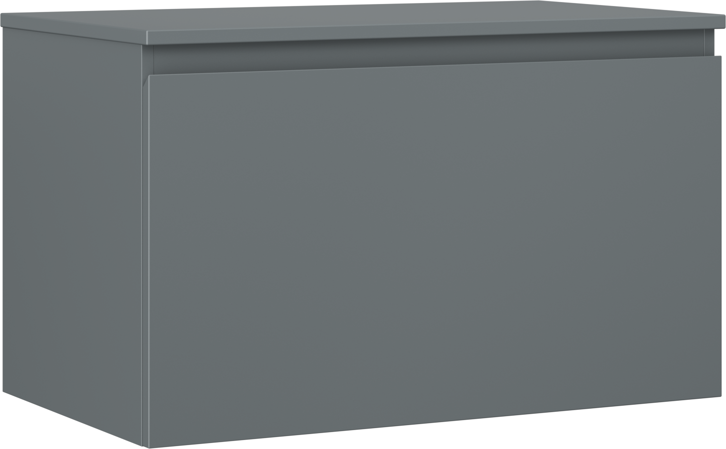 Mexen Orio szafka łazienkowa podumywalkowa 80 cm z blatem, 1 szuflada, grafit mat - 91A10-08047-1-BFC66