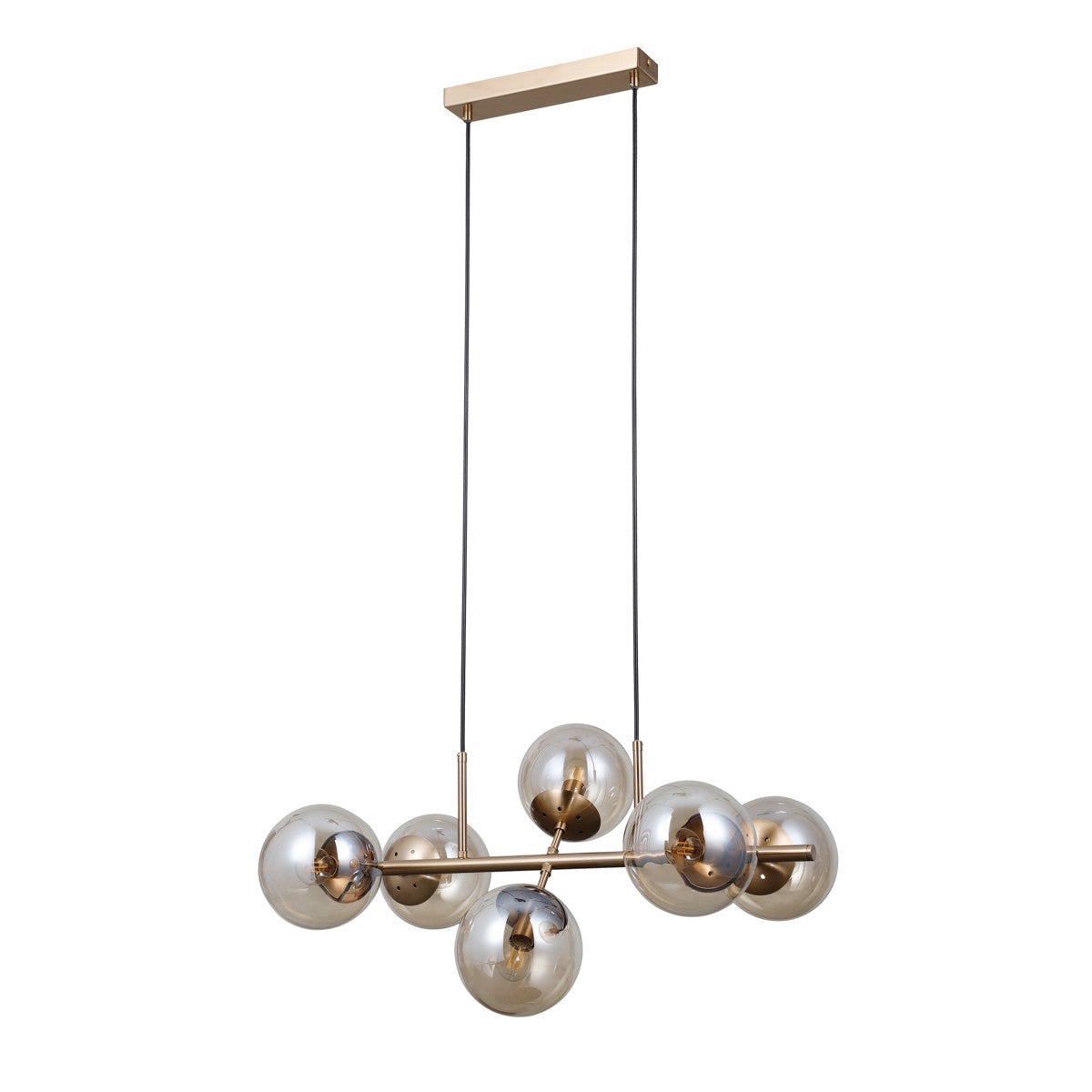 Lampa wisząca MOLITE złota 6 x E14 x 5W wym: 150 x 67 x 43 cm Italux