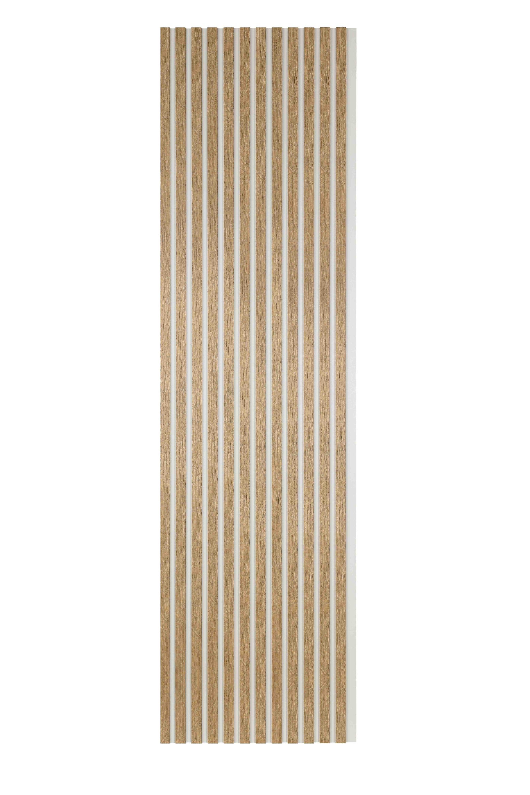 Lamele na Białej Płycie Ścienne SunWood 275x55cm Panele Dekoracyjne Dąb Cleveland 1 szt.