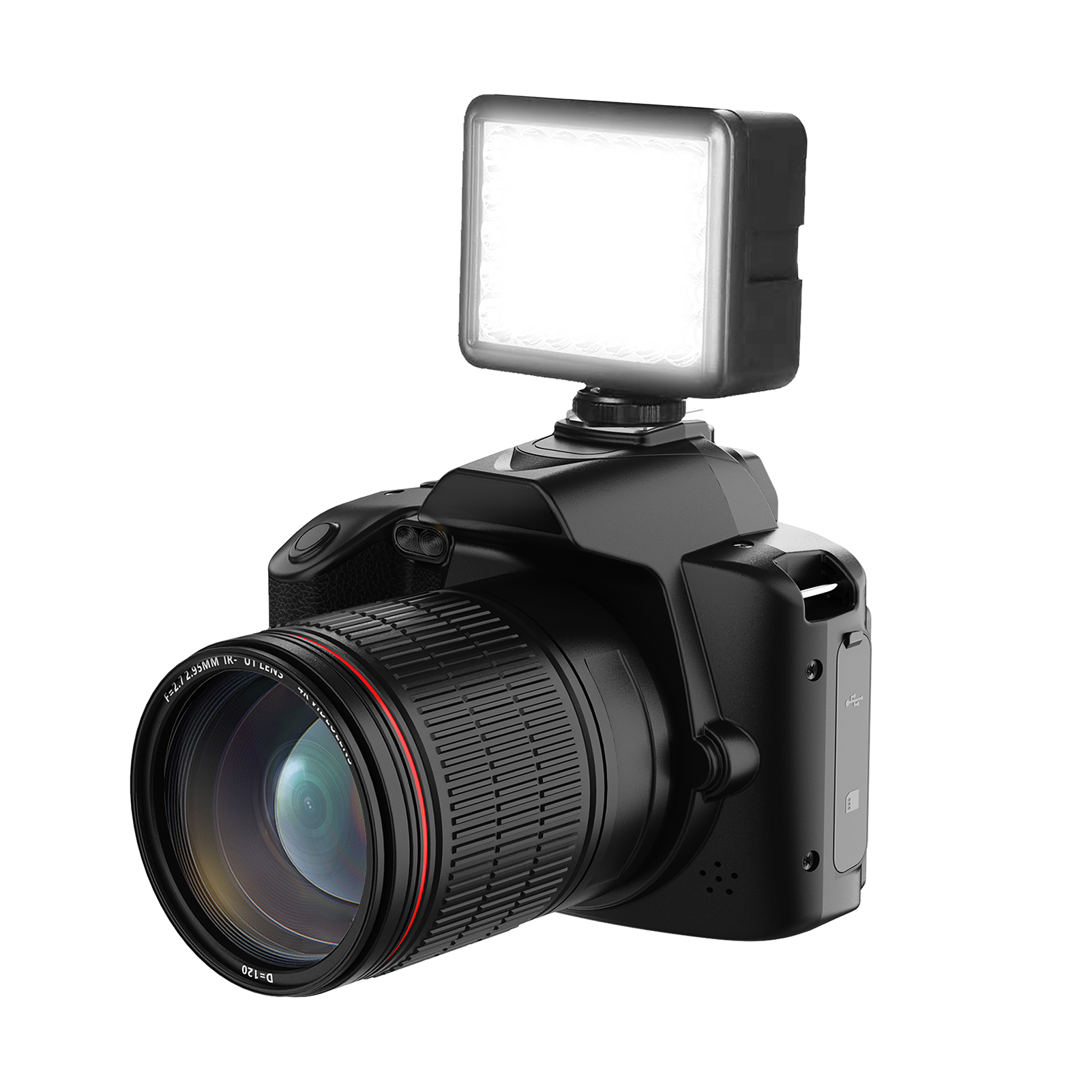 Cyfrowy aparat fotograficzny 4K WiFi z podwójnym obiektywem 64 MP, funkcją widzenia w nocy, 3-calowym ekranem IPS i 16-krotnym zoomem