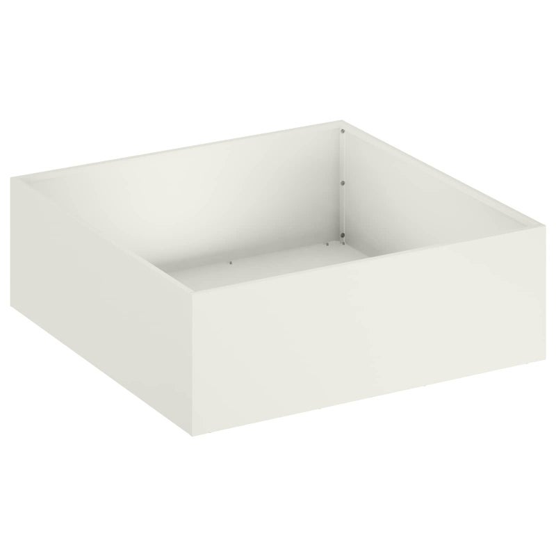 Donica Ogrodowa Stalowa 60x60x20 cm Biała na Taras na Balkon na Kwiaty