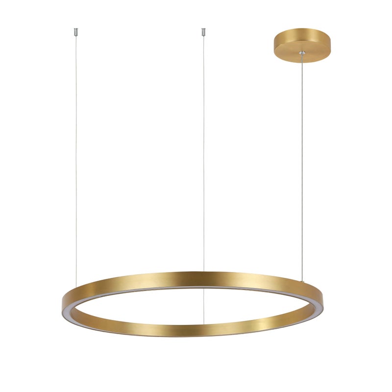 Nowoczesna złota lampa wisząca LED Midway do salonu/jadalni, 3000K, okrągły kształt