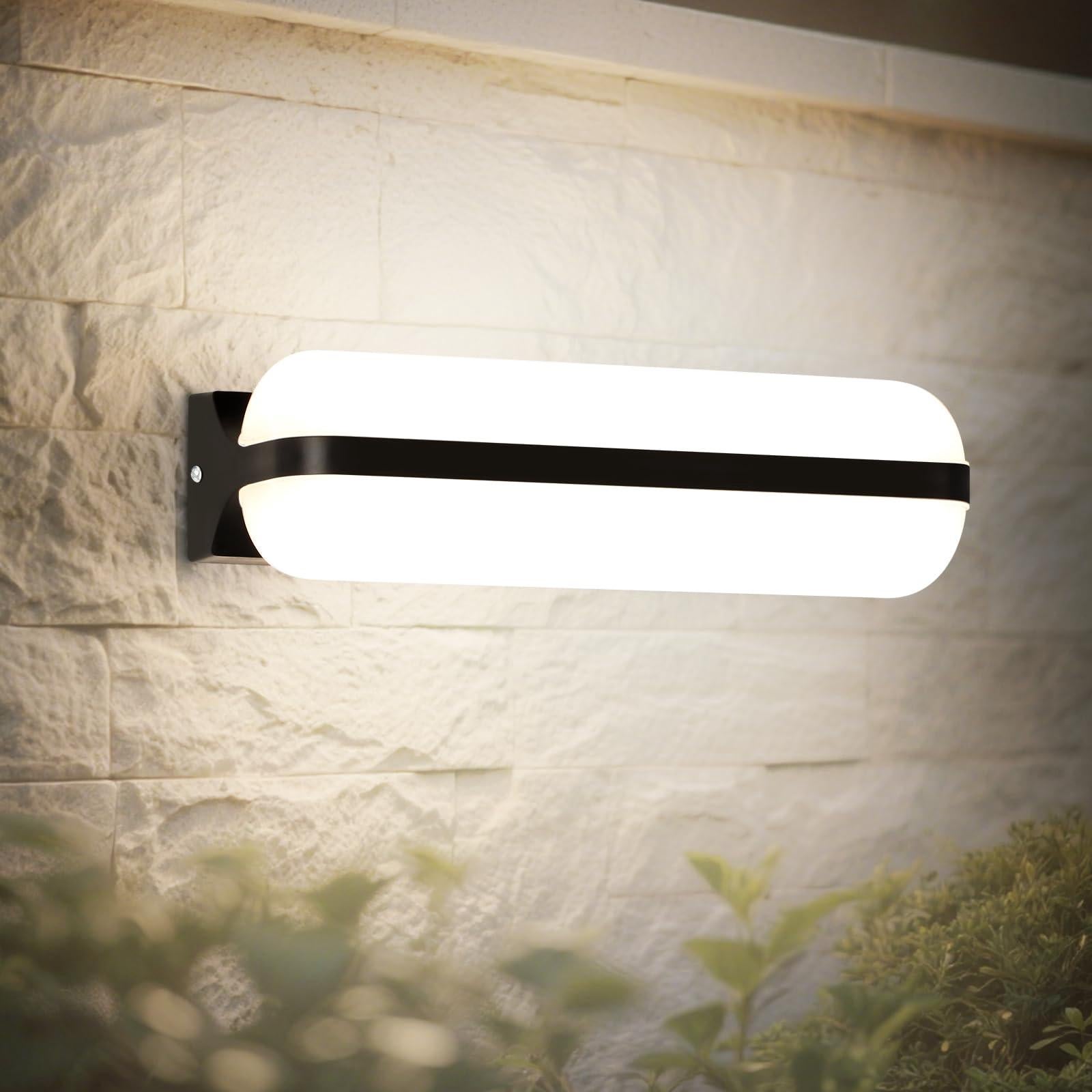 Kinkiet LED 20 W, 2000 lm, do użytku wewnątrz i na zewnątrz, oświetlenie w górę i w dół, oprawa zewnętrzna, 4000 K, wodoodporna lampa ścienna zewnętrz