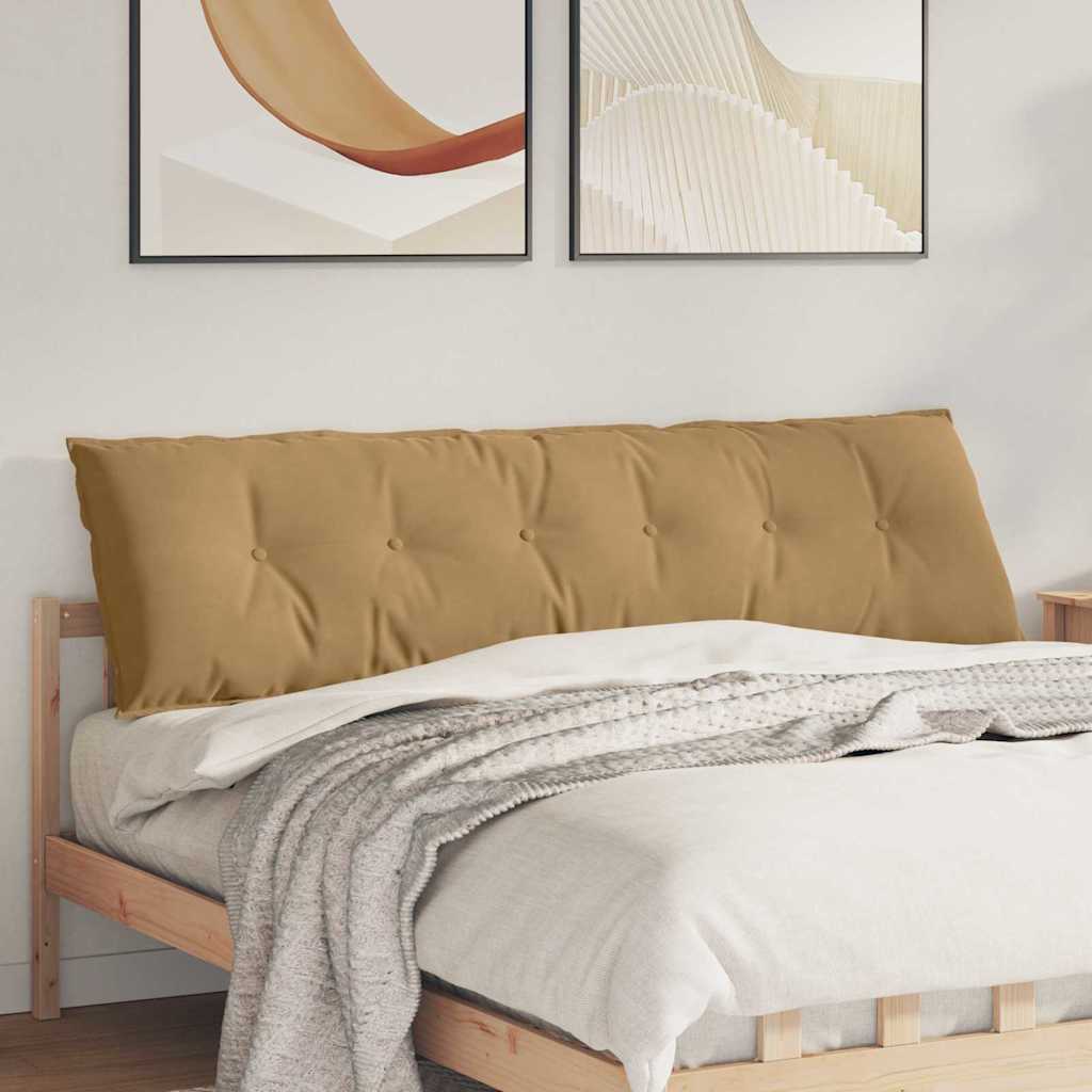 Poduszka na plecy Brązowy 180 x 50 cm Tkanina sztruksowa vidaXL
