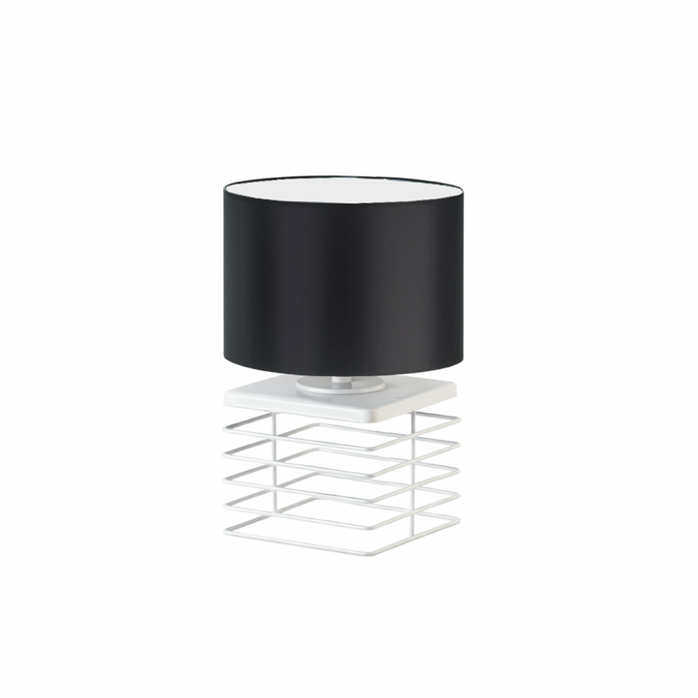 Lampka nocna na biurko lampa biurkowa druciana LED z abażurem walec LEVEL