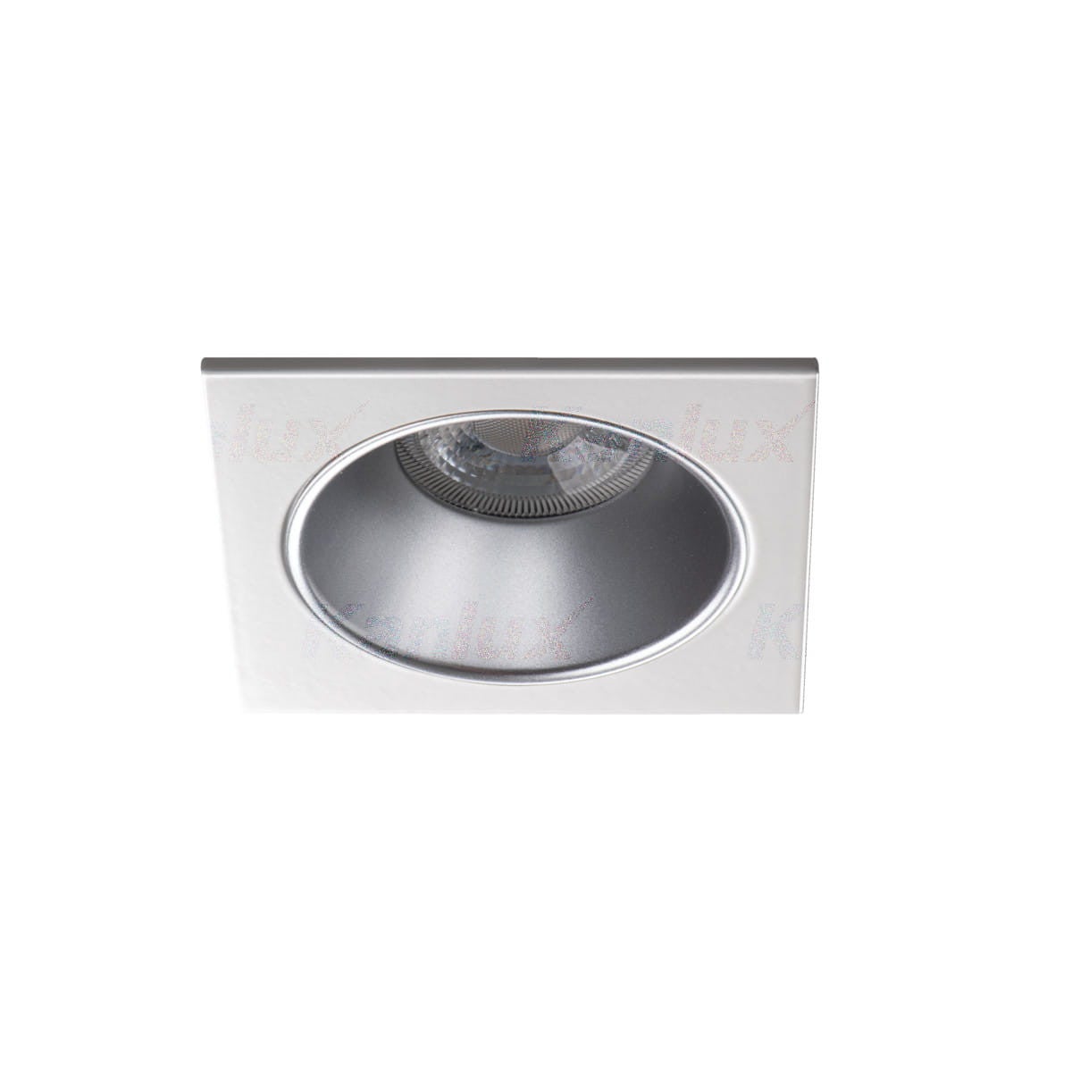 Oprawa sufitowa wpuszczana Glozo biało-srebrna 1xGX5.3 / GU10x10W kwadratowa IP20 wym: 8,8 x 8,8 cm aluminium Kanlux