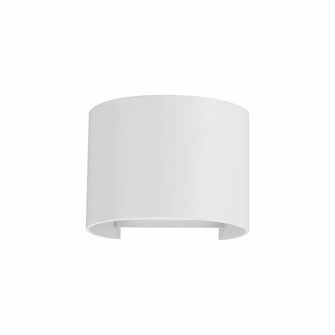 Kinkiet zewnętrzny 10cm Górne i dolne światło LED 6,8W Aluminium 3000K - Biały