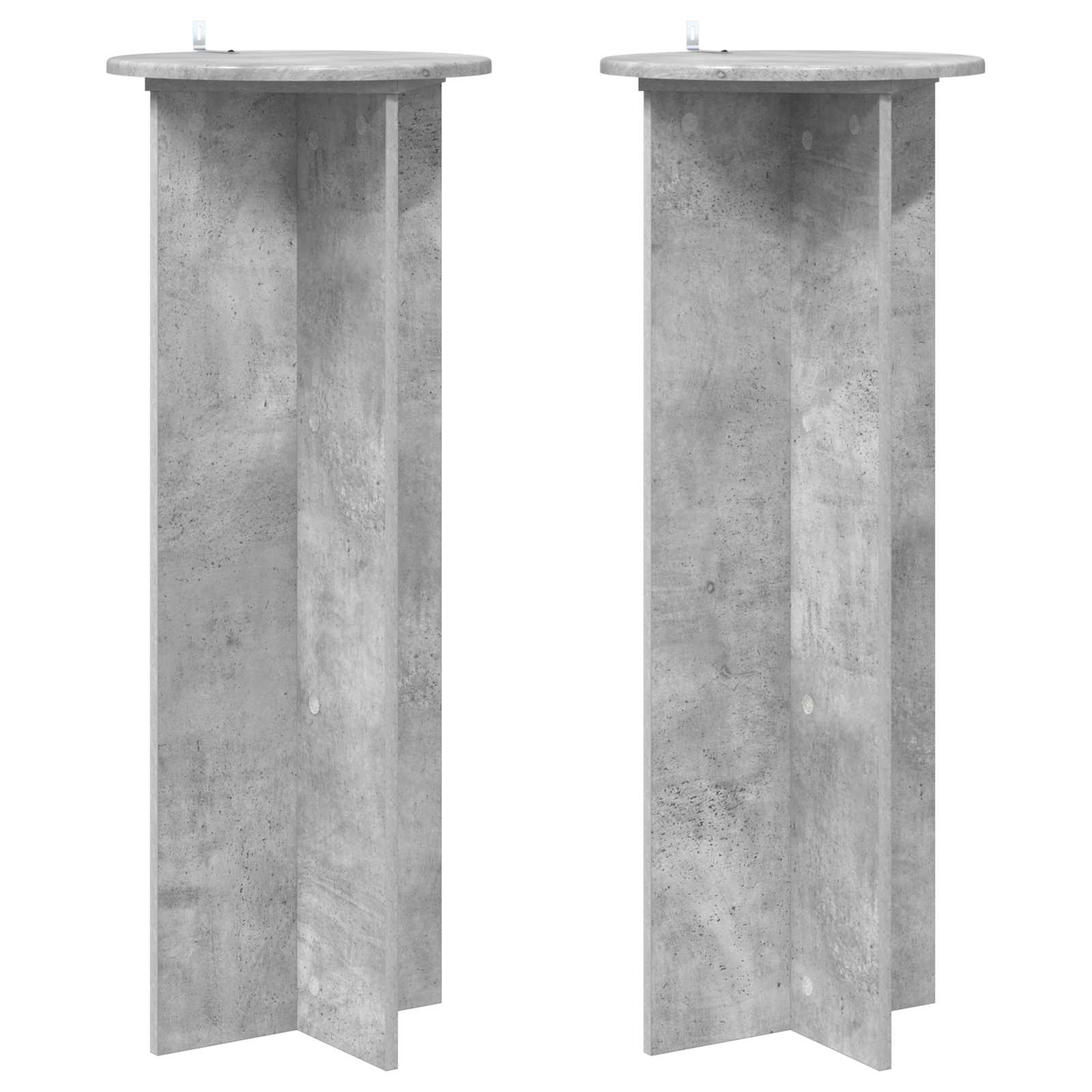 2x Stojak na Rośliny 100 cm Szarość Betonu Ø40 cm do Salonu