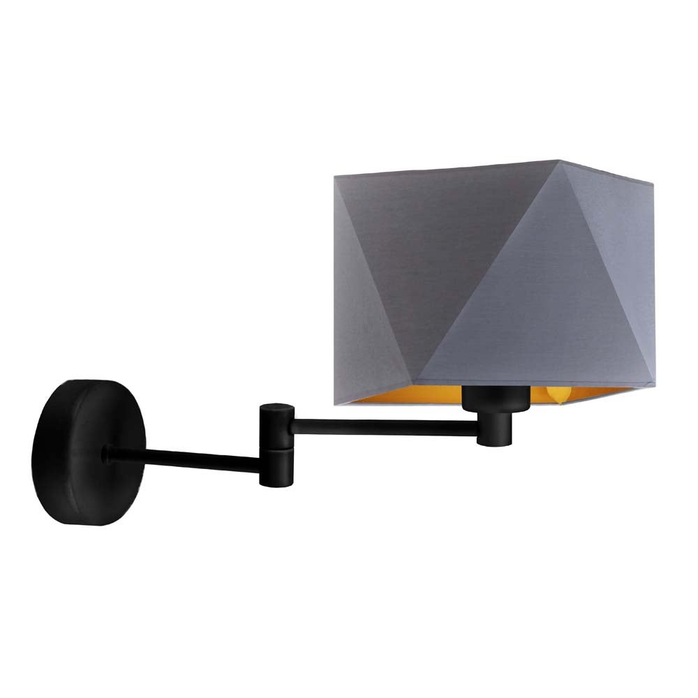 Kinkiet przegubowy lampa ścienna lampa na ścianę regulowany z abażurem diament BURNE